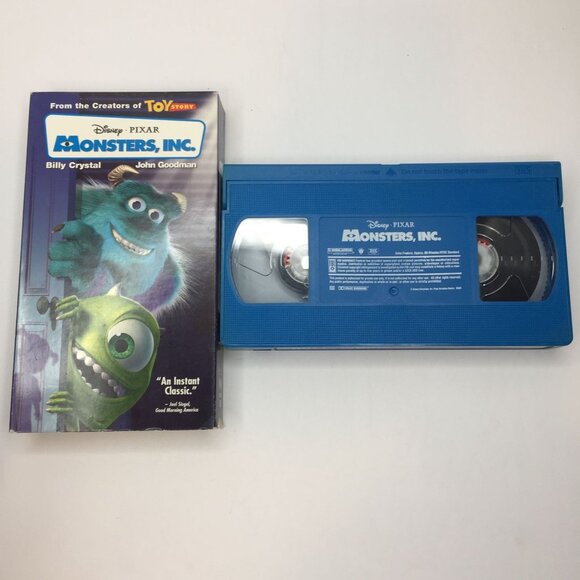 Vtg VHS Disney Pixar Monsters, Inc. Slip Sleeve Rare Hollywood Video Blue Shell - Picture 5 of 12